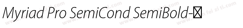 Myriad Pro SemiCond SemiBold字体转换